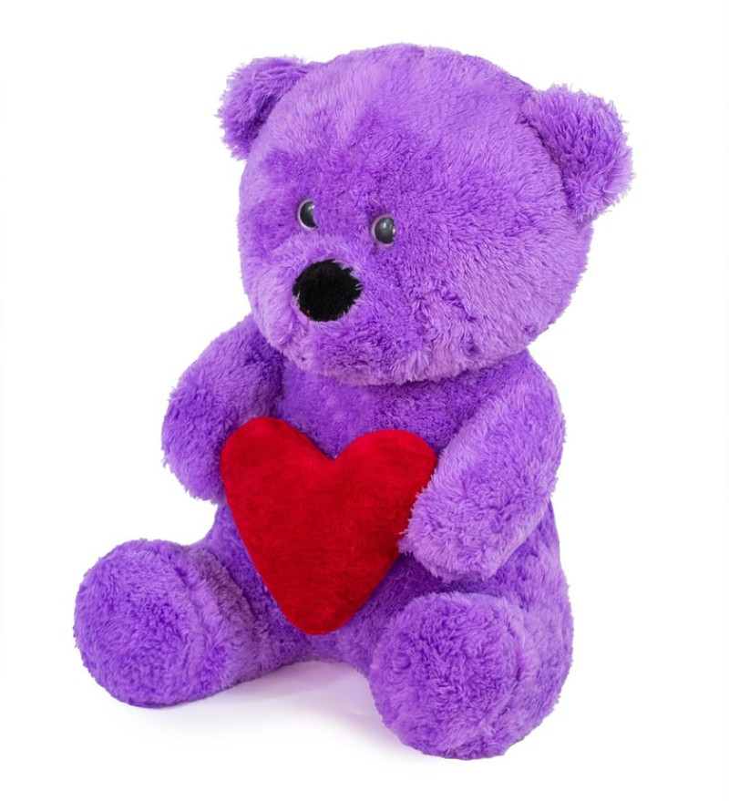  Kalpli Peluş Ayıcık – Mor ve Mavi Renk Seçenekleriyle Sevimli Hediye